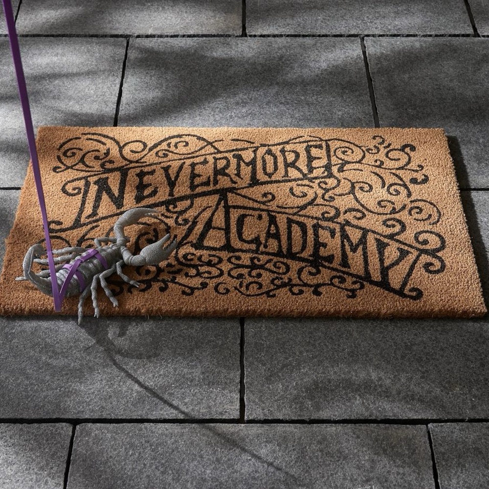 Pottery Barn Wednesday Nevermore Academy Doormat